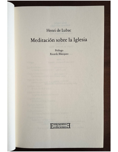 MEDITACIÓN SOBRE LA IGLESIA