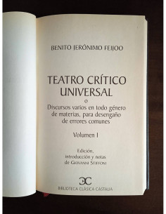 TEATRO CRÍTICO UNIVERSAL. 2 TOMOS 2