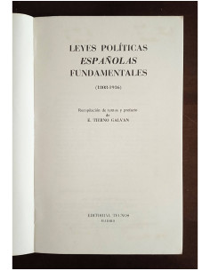 LEYES POLÍTICAS ESPAÑOLAS FUNDAMENTALES (1808 - 1936) 2