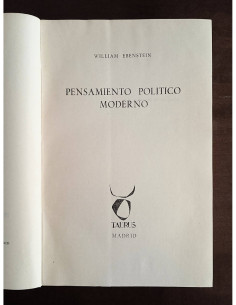 PENSAMIENTO POLÍTICO MODERNO. 2 TOMOS 2
