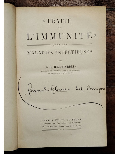 TRAITÉ DE L’IMMUNITÉ DANS LES MALADIES INFECTIEUSES