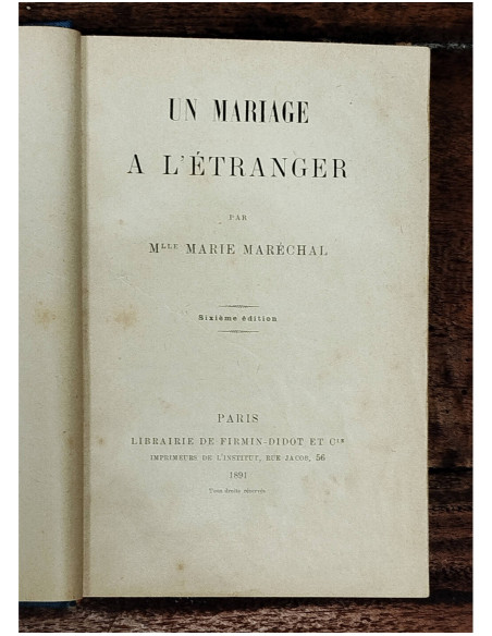 UN MARIAGE A L’ÉTRANGER