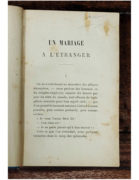 UN MARIAGE A L’ÉTRANGER