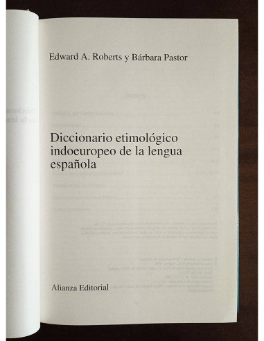 DICCIONARIO ETIMOLÓGICO INDOEUROPEO DE LA LENGUA ESPAÑOLA