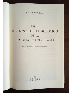 BREVE DICCIONARIO ETIMOLÓGICO DE LA LENGUA CASTELLANA 2