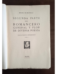 SEGUNDA PARTE DEL ROMANCERO GENERAL Y FLOR DE DIVERSA POESÍA. 2 TOMOS 2