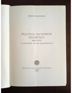 POLÍTICA EXTERIOR SOVIÉTICA (1962 - 1973) 2