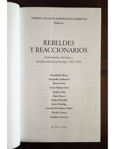 REBELDES Y REACCIONARIOS: INTELECTUALES, FASCISMO Y DERECHA RADICAL EN EUROPA 2