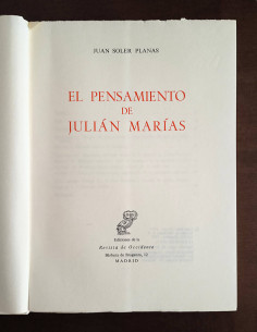 EL PENSAMIENTO DE JULIÁN MARÍAS 2