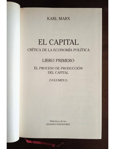 EL CAPITAL. 5 TOMOS