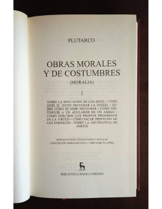 OBRAS MORALES Y DE COSTUMBRES (MORALIA). 2 TOMOS 2