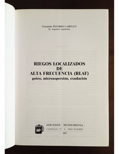 RIEGOS LOCALIZADOS DE ALTA FRECUENCIA