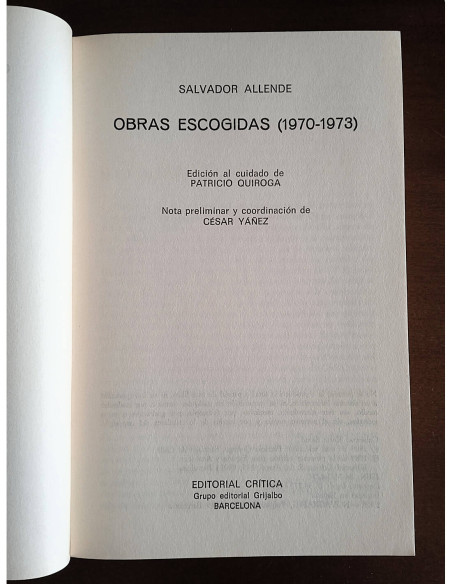 OBRAS ESCOGIDAS (1970-1973)