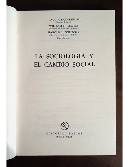 LA SOCIOLOGÍA Y EL CAMBIO SOCIAL