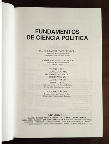 FUNDAMENTOS DE CIENCIA POLÍTICA