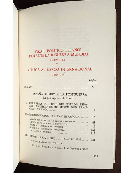VIRAJE POLÍTICO ESPAÑOL DURANTE LA II GUERRA MUNDIAL 1942-1945 Y RÉPLICA AL CERCO INTERNACIONAL 1945-1946