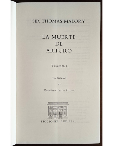 LA MUERTE DE ARTURO. 3 TOMOS