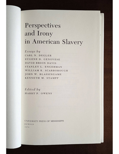 PERSPECTIVES AND IRONY IN AMERICAN SLAVERY