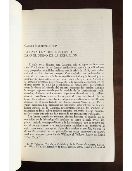 ESPAÑA EN EL SIGLO XVIII: HOMENAJE A PIERRE VILAR