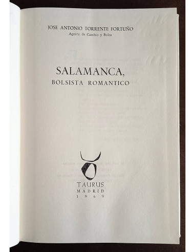 SALAMANCA, BOLSISTA ROMÁNTICO