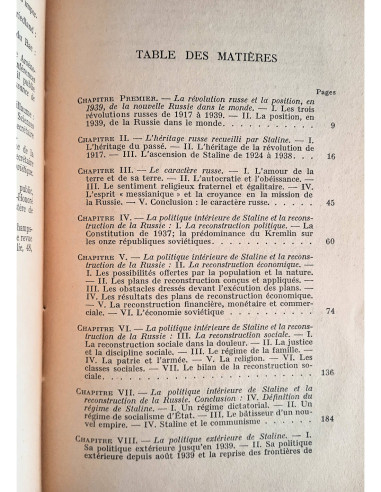 TABLEAU DE LA RUSSIE JUSQU’A LA MORT DE STALINE