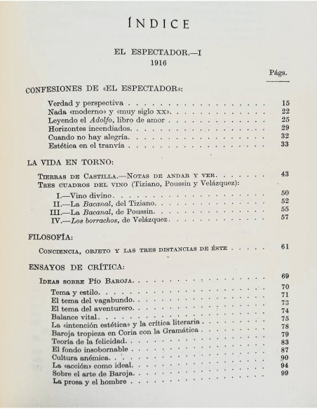 OBRAS COMPLETAS: TOMO II EL ESPECTADOR (1916-1934)