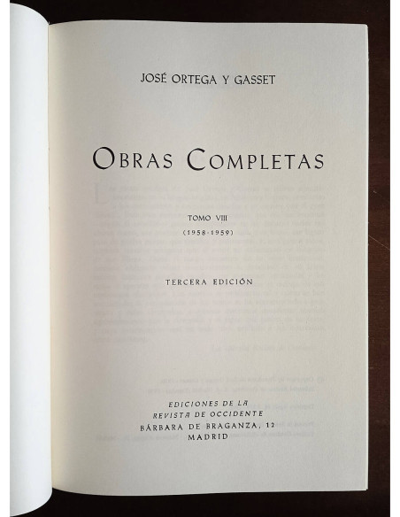 OBRAS COMPLETAS: TOMO VIII (1958-1959)