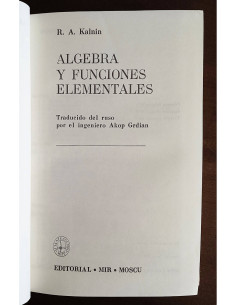 ÁLGEBRA Y FUNCIONES ELEMENTALES 2