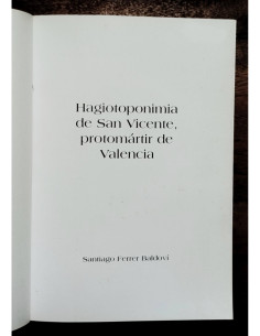 HAGIOTOPONIMIA DE SAN VICENTE, PROTOMÁRTIR DE VALENCIA 2