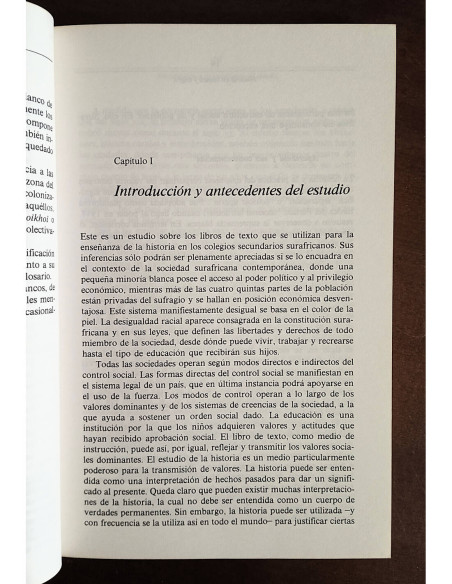 HISTORIA EN BLANCO Y NEGRO: ANÁLISIS DE LOS MANUALES ESCOLARES EN SURÁFRICA