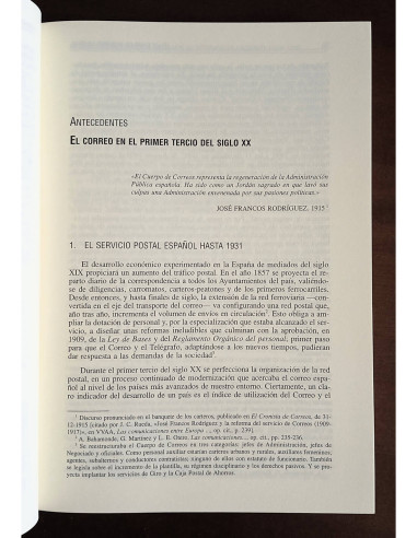 EL SERVICIO DE CORREOS DURANTE EL RÉGIMEN FRANQUISTA (1936 - 1975)
