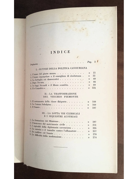 L’OPERA POLITICA DEL CONTE DI CAVOUR PARTE I (1846 - 1857). 2 TOMOS