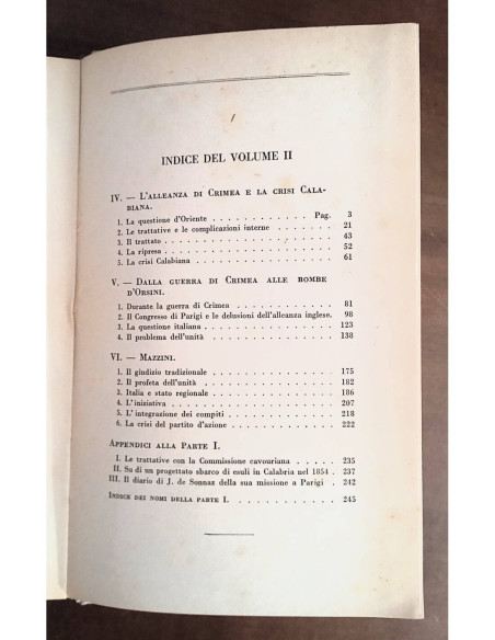L’OPERA POLITICA DEL CONTE DI CAVOUR PARTE I (1846 - 1857). 2 TOMOS