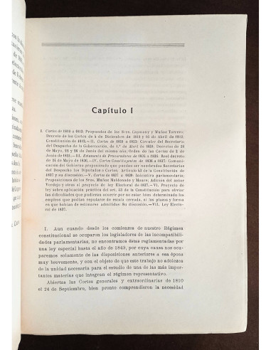 INCOMPATIBILIDADES E INCAPACIDADES PARLAMENTARIAS (1810 - 1910)
