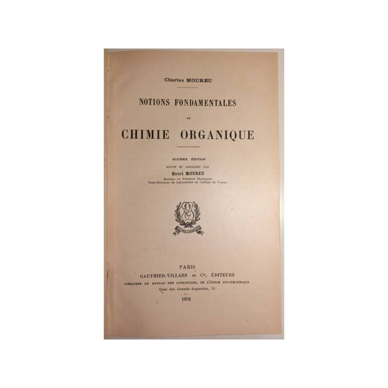 NOTIONS FONDAMENTALES DE CHIMIE ORGANIQUE