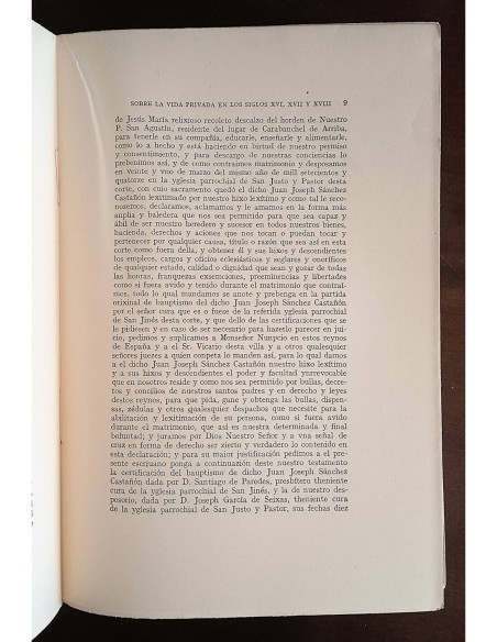 LA VIDA PRIVADA ESPAÑOLA EN EL PROTOCOLO NOTARIAL