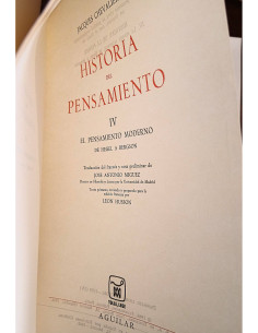 EL PENSAMIENTO MODERNO DE HEGEL A BERGSON. HISTORIA DEL PENSAMIENTO TOMO IV 2