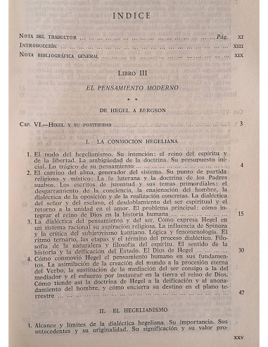 EL PENSAMIENTO MODERNO DE HEGEL A BERGSON. HISTORIA DEL PENSAMIENTO TOMO IV