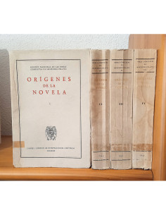 ORÍGENES DE LA NOVELA. 4 TOMOS