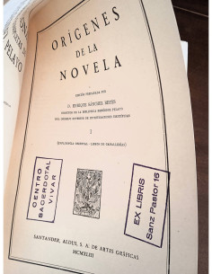 ORÍGENES DE LA NOVELA. 4 TOMOS 2