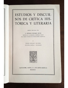 ESTUDIOS Y DISCURSOS DE CRÍTICA HISTÓRICA Y LITERARIA. 7 TOMOS 2