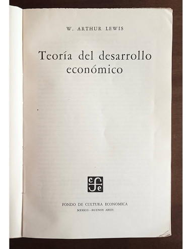 TEORÍA DEL DESARROLLO ECONÓMICO