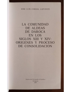 LA COMUNIDAD DE ALDEAS DE DAROCA EN LOS SIGLOS XII Y XIV ORIGEN Y PROCESO DE CONSOLIDACIÓN 2