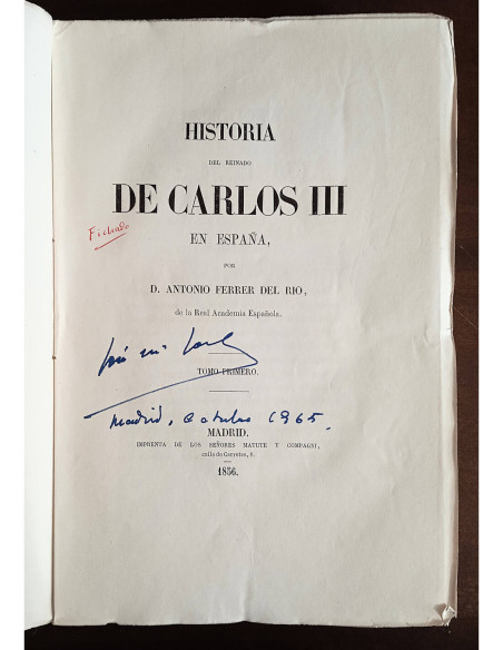 HISTORIA DEL REINADO DE CARLOS III EN ESPAÑA. 4 TOMOS