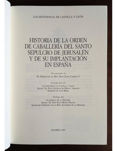 HISTORIA DE LA ORDEN DE CABALLERÍA DEL SANTO SEPULCRO DE JERUSALÉN