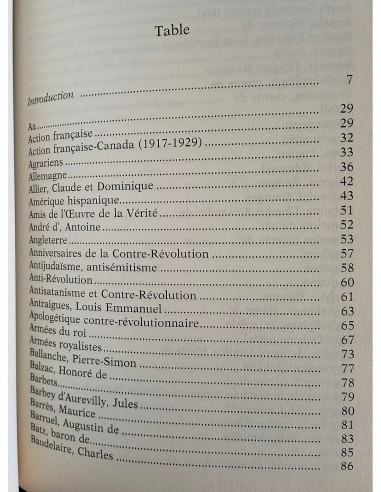 DICTIONNAIRE DE LA CONTRE-RÉVOLUTION