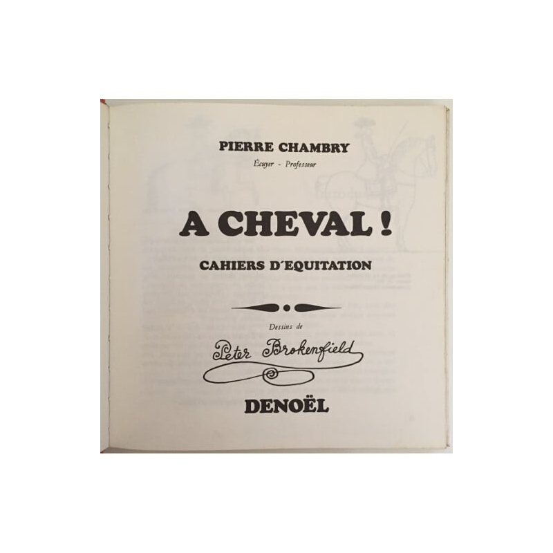 A CHEVAL! CAHIERS D’EQUITATION