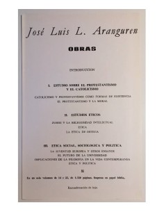 OBRAS DE JOSÉ LUIS L. ARANGUREN 2