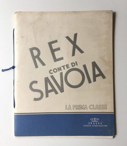 Folleto de primera clase del Rex y el Conte di Savoia